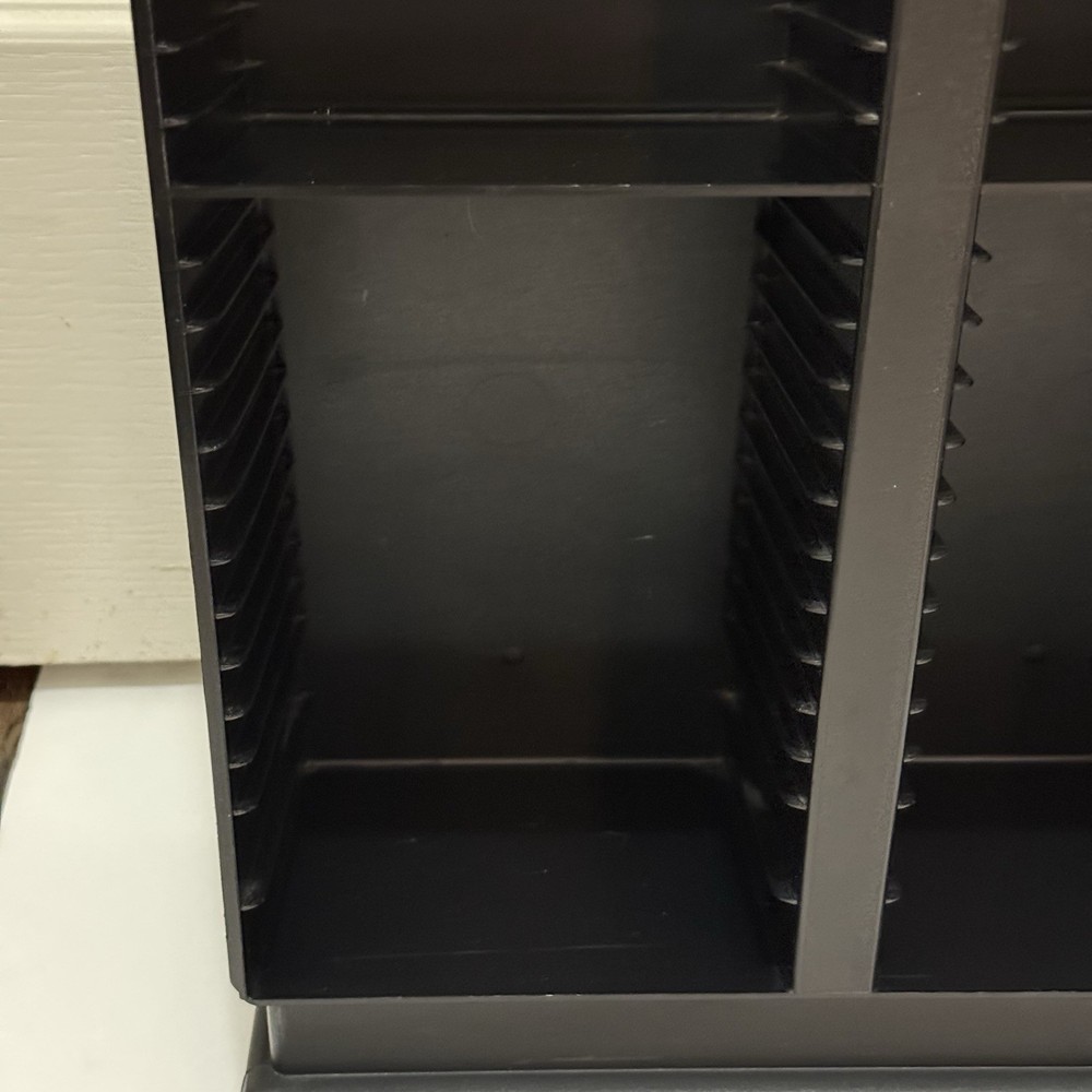 Laserline 60 CD Storage Angle Cut Rack Plastic Table Top Holder Organizer Tower