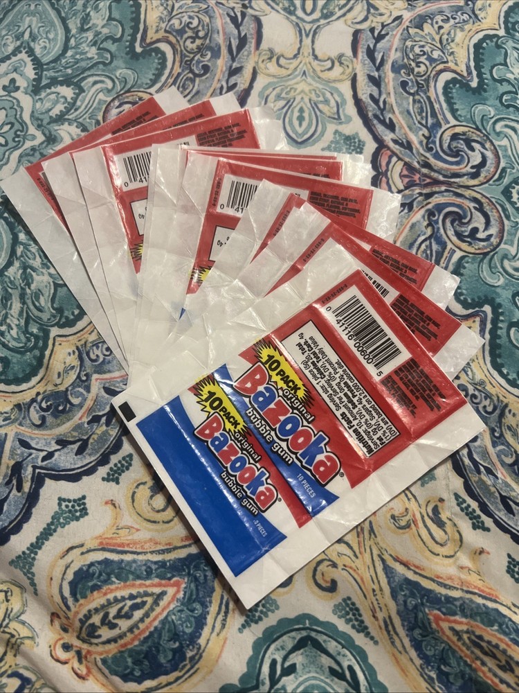 Bazooka 10 Pack Wrappers 1987 Gum