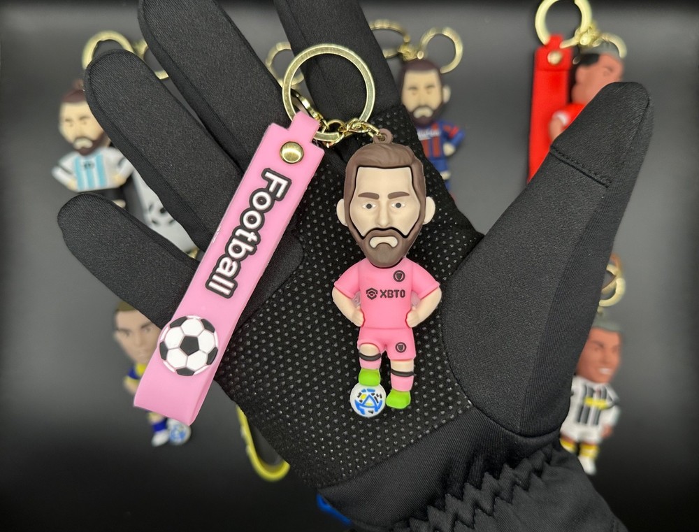 3D Soccer Figure Player Keychain