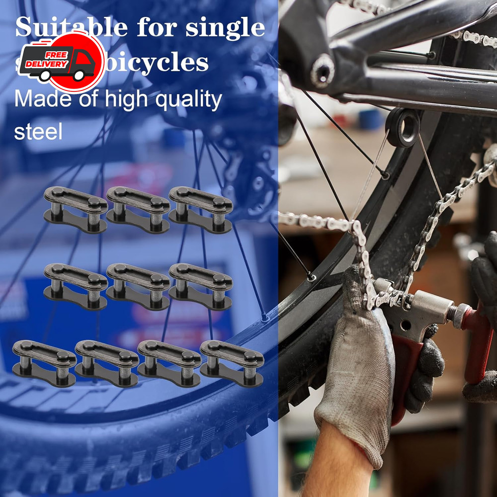 10 PCS Bike Chain Master Link, Single Speed Bicycle Master Link for Bicycle Cha