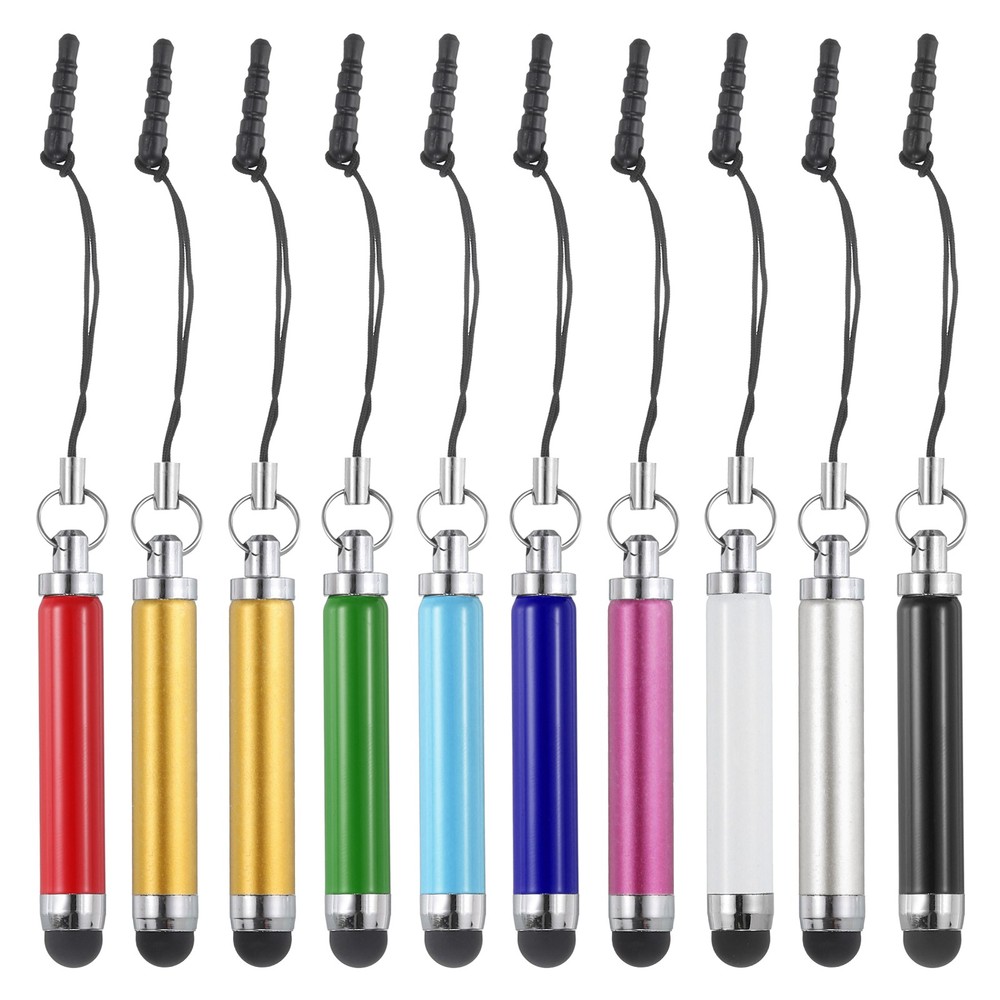10pcs Metallic Stylus Pen Retractable Capacitive Pens