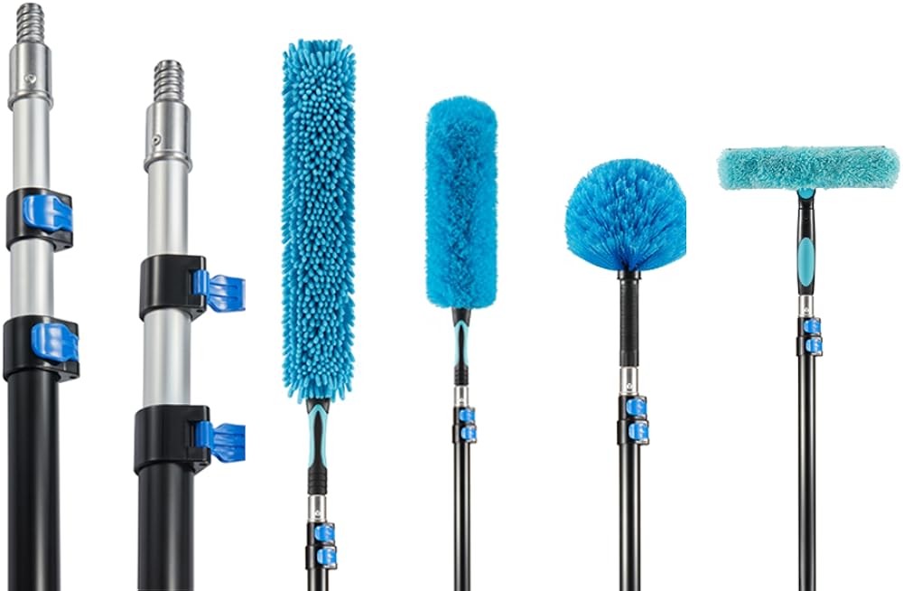 Window Squeee and Microfiber Scrubber 2-in-1 bo Cleaning Tools