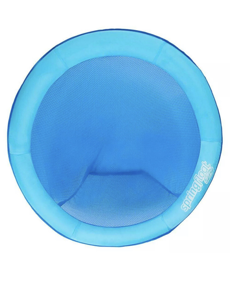 NWT Swimways Spring Float Chair Papasan, Aqua