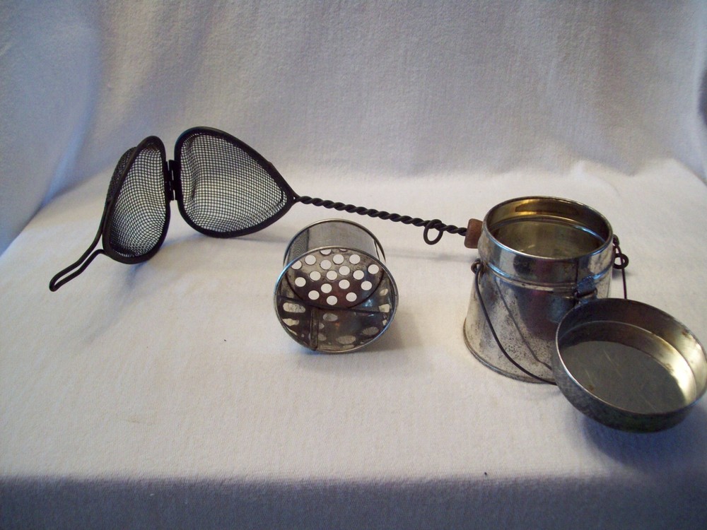 Vintage Strainer Two Sided & Tin Strainer