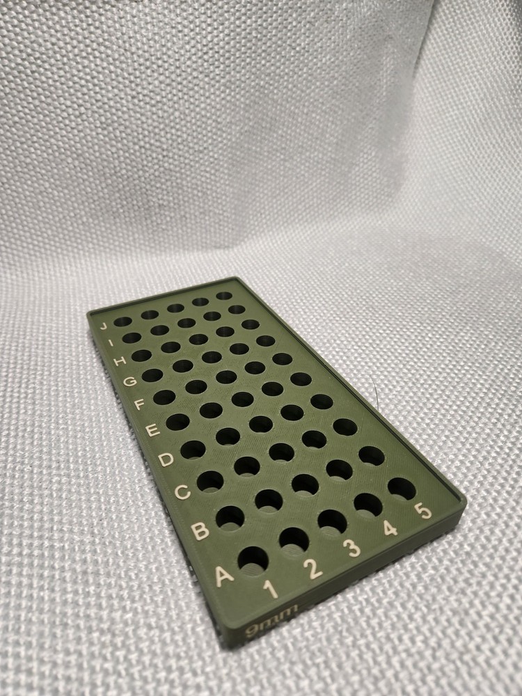 9mm 50 rd reloading tray, stackable, diffrent color options