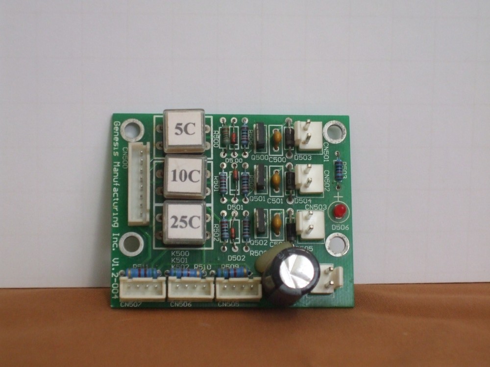 Genesis GO127 combo vending machine coin mech selector board