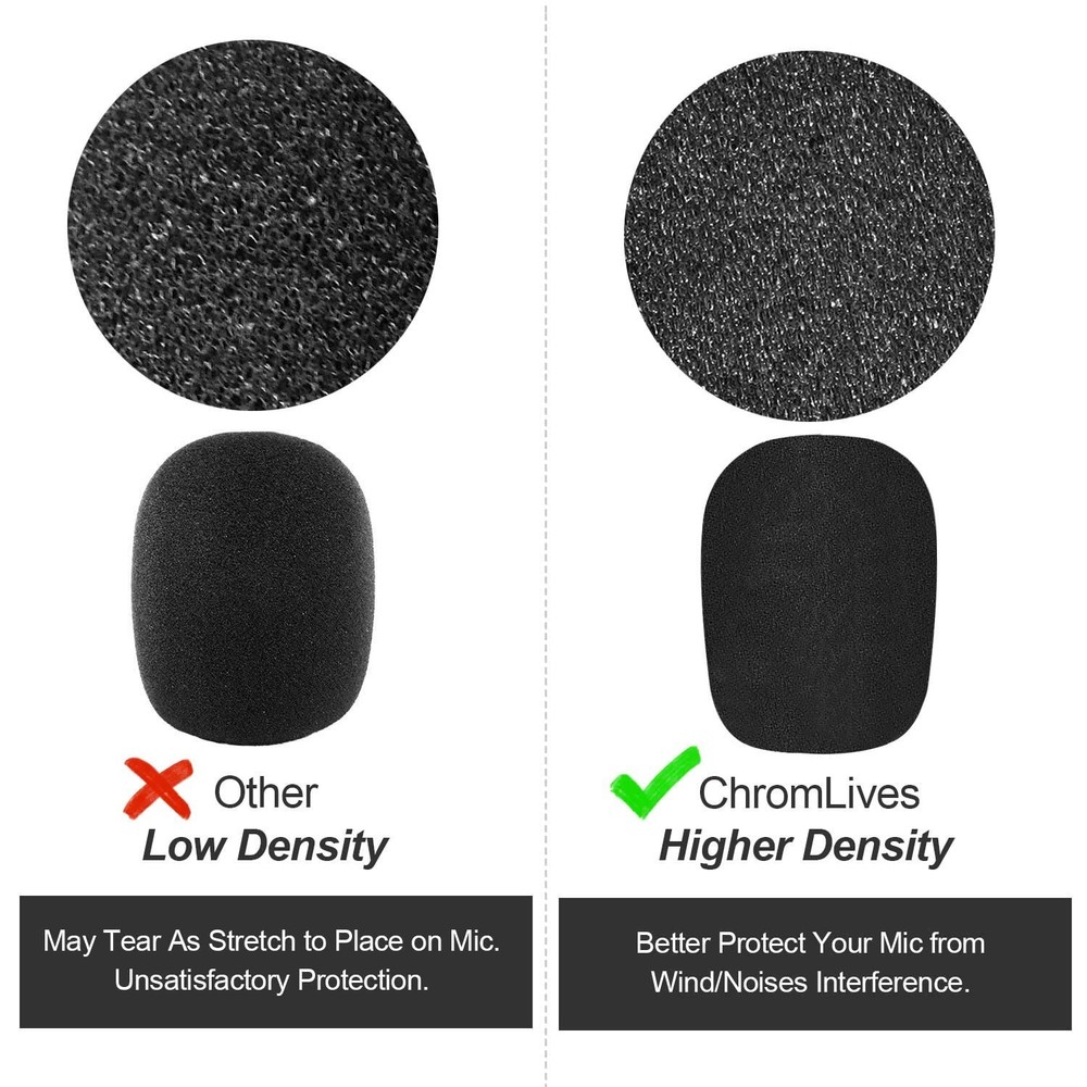 10 Pack Lapel Microphone Windscreen Headset Windscreen Mic Foam Covers