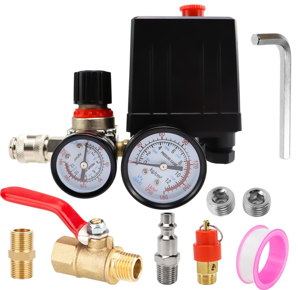 Pressure Switch Manifold Regulator Gauges Air Compressor Pressure Switch Control
