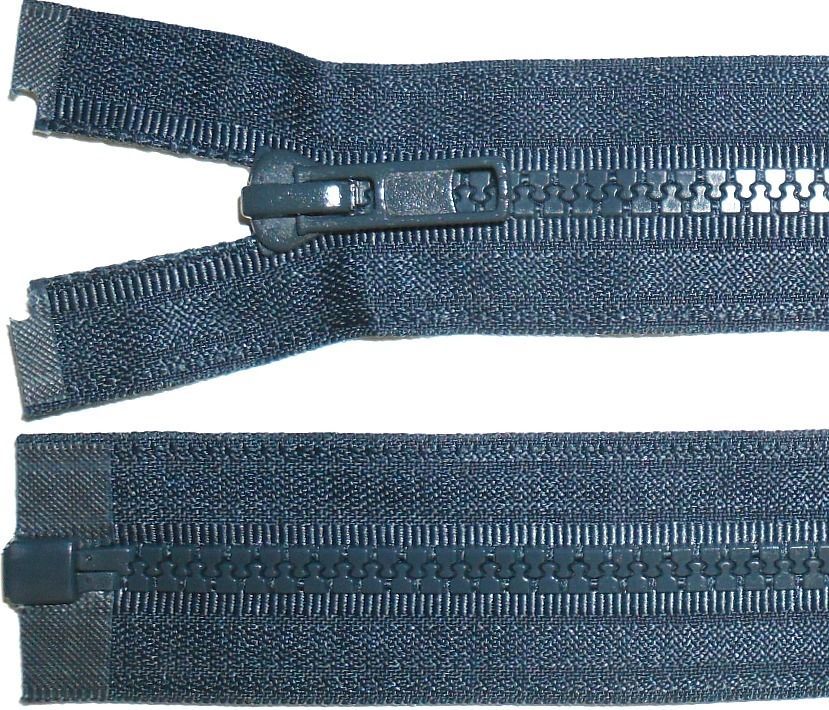 ZIP NAVY BLUE 34"/86CM, CHUNKY TEETH, PLASTIC OPEN END, NUMB 5