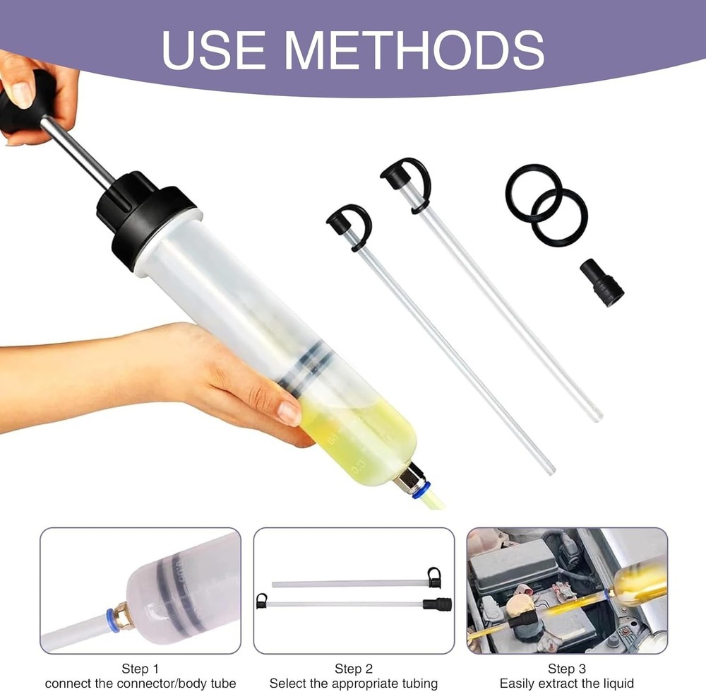 Compact 200CC Automotive Fluid Pump with Replacement Accessories - User-Friendly