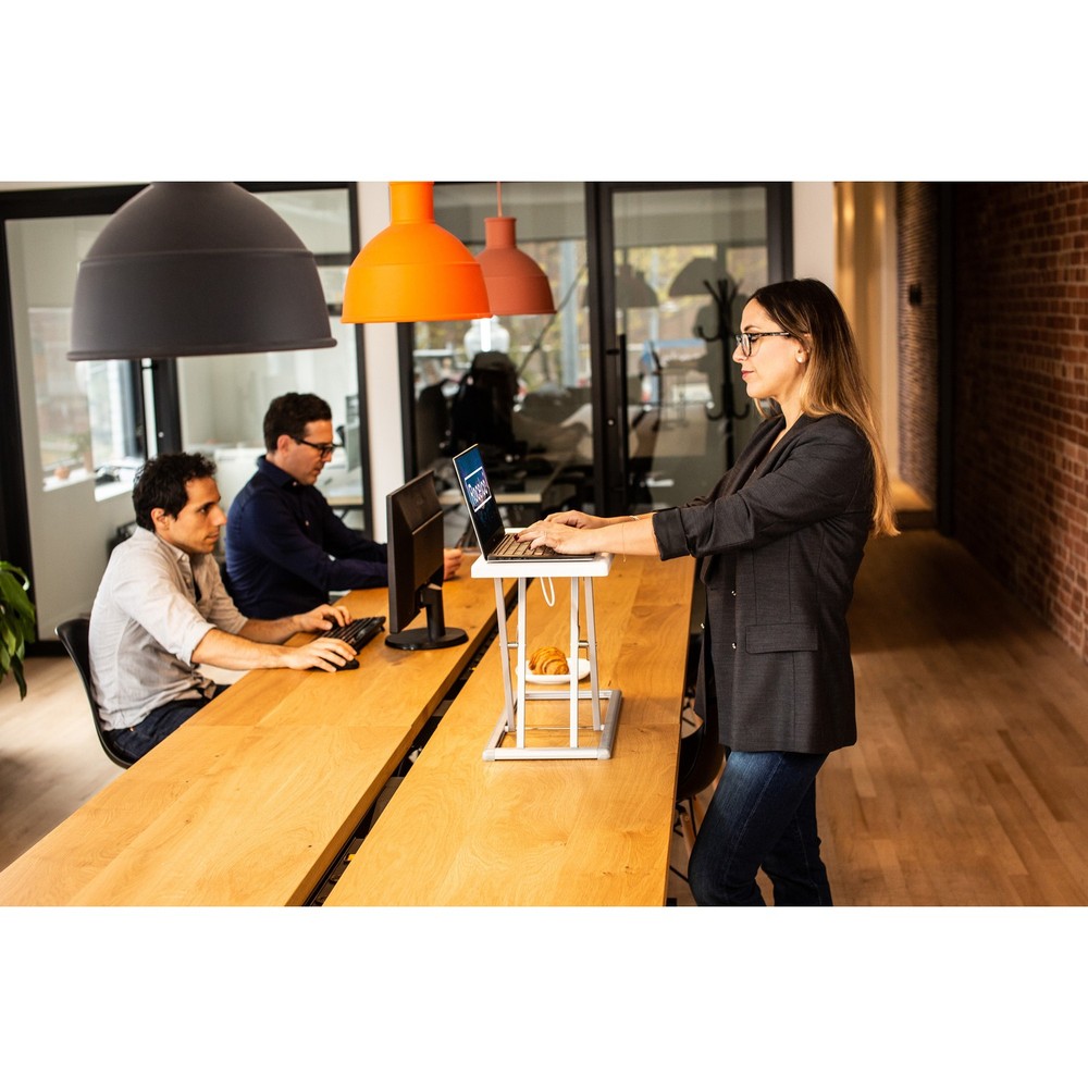 Rocelco 19" Portable Standing Desk Riser Converter- Height Adjustable Travel Lap