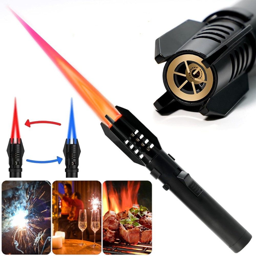 Jet Flame Lighter Refillable Storm Lighter Windproof Long Stick Lighter