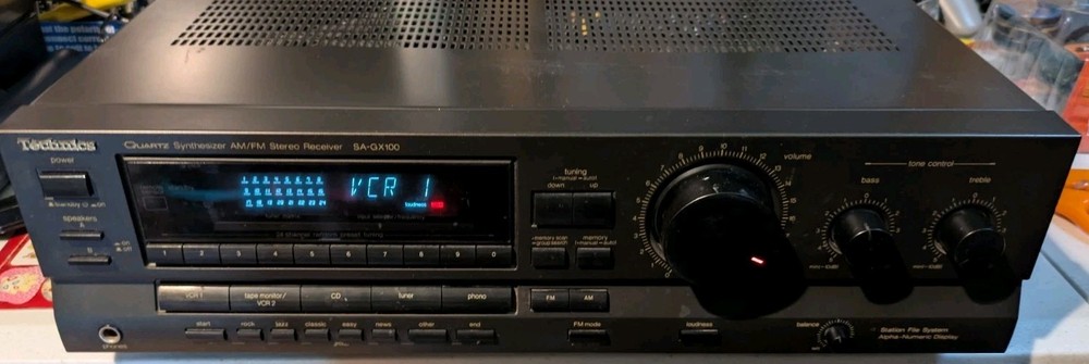 Technics Receiver Synthesizer SA-GX100 Working, Quartz, A/B Speaker