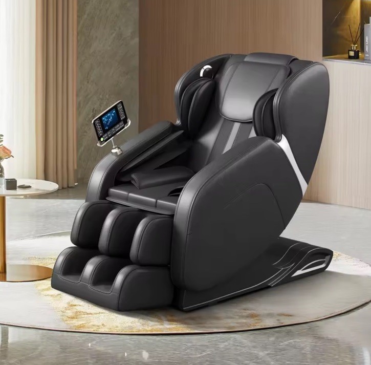 Full-Body Zero Gravity Massage Chair with Deep Tissue Rollers, Lcd, Touchscreen