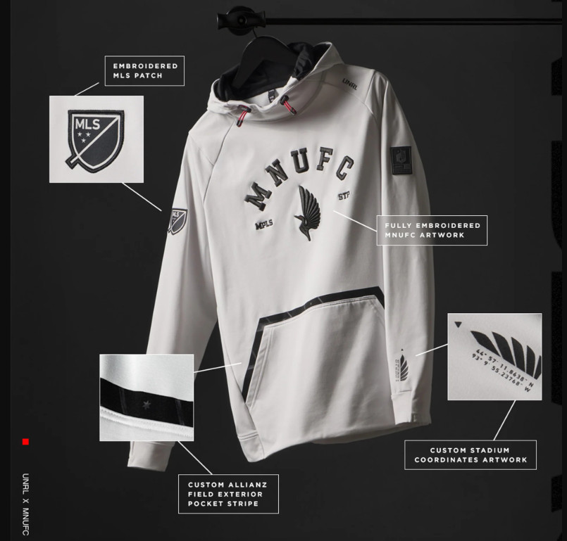 UNRL x Minnesota United FC Crossover Hoodie Size XL MNUFC Limited Edition New