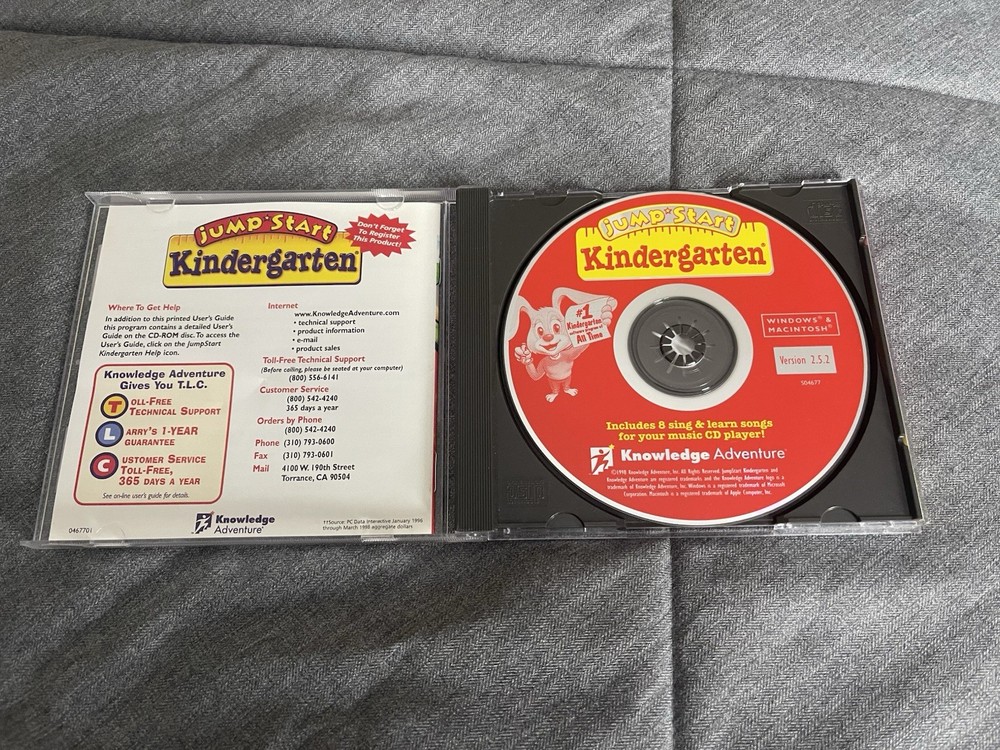 Jump-Start Kindergarten Learning Software Knowledge Adventure WINDOWS/MAC