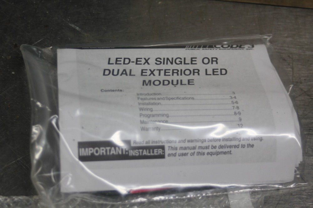 Code 3 LED Exterior Warning Light LXEX1FW-WH