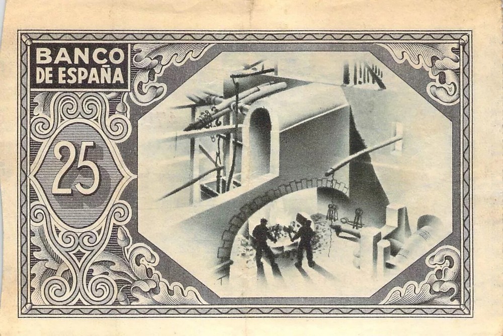 SPAIN BILBAO 25 & 50 PESETAS NOTES 1937