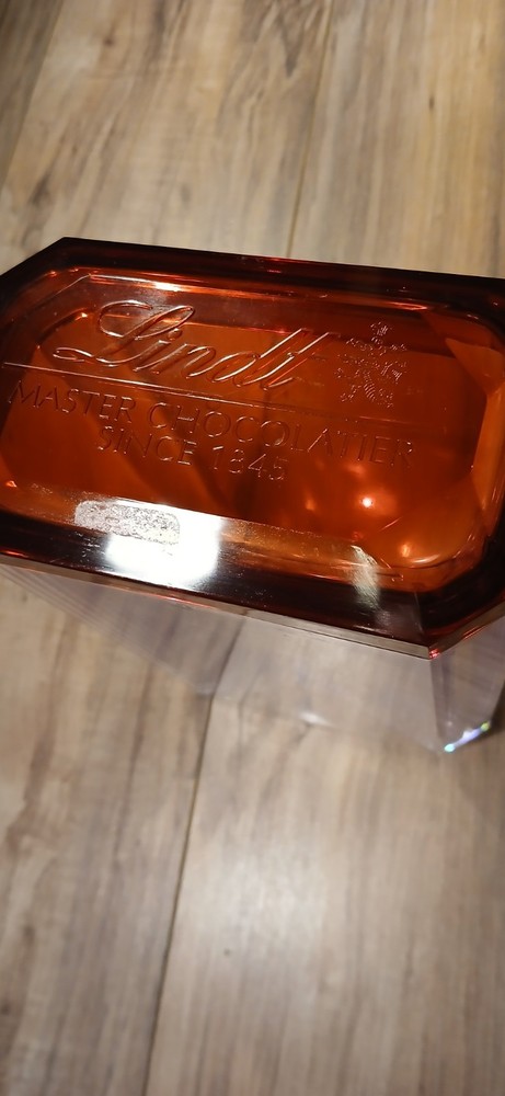 Lindt Chocolate Lucite Container Rare