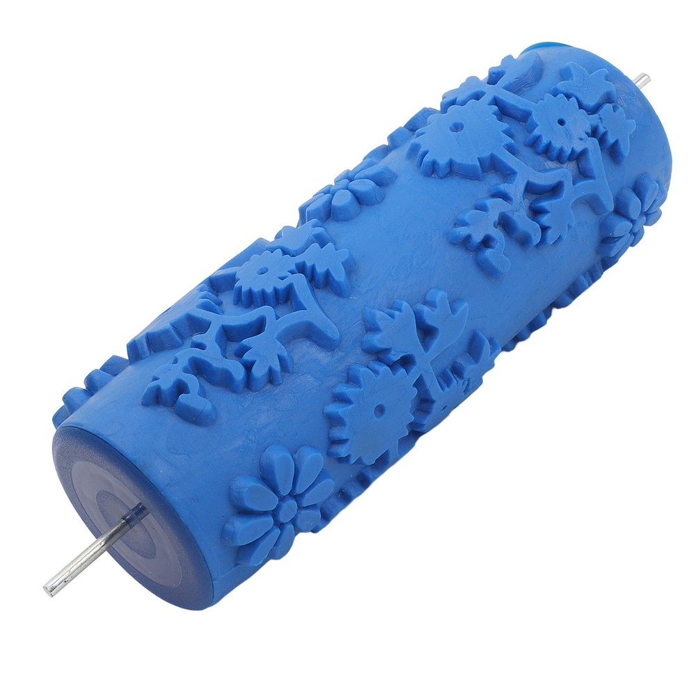 Pattern Paint Roller 5 Inch Flower Design Rubber Decorative Texture Roller