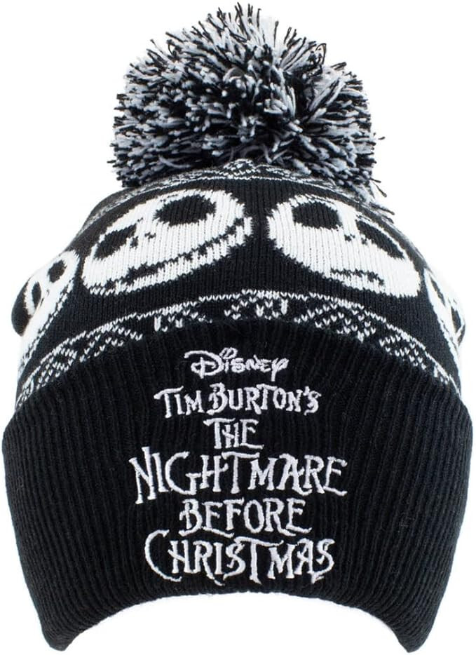 The Nightmare Before Christmas BOBBLE Beanie Pom-Basic Snow Cap TIM BURTON'S a