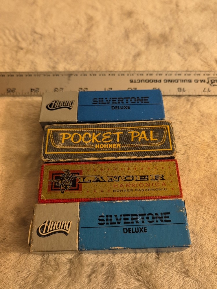 Harmonica Boxes Empty Silvertone Deluxe Pocket Pal Hohner Lancer