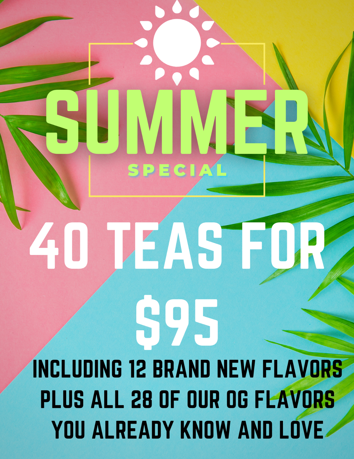 Loaded Caffeinated and Sugar Free TEA Mixes FREE SHIPPING 40 for $95