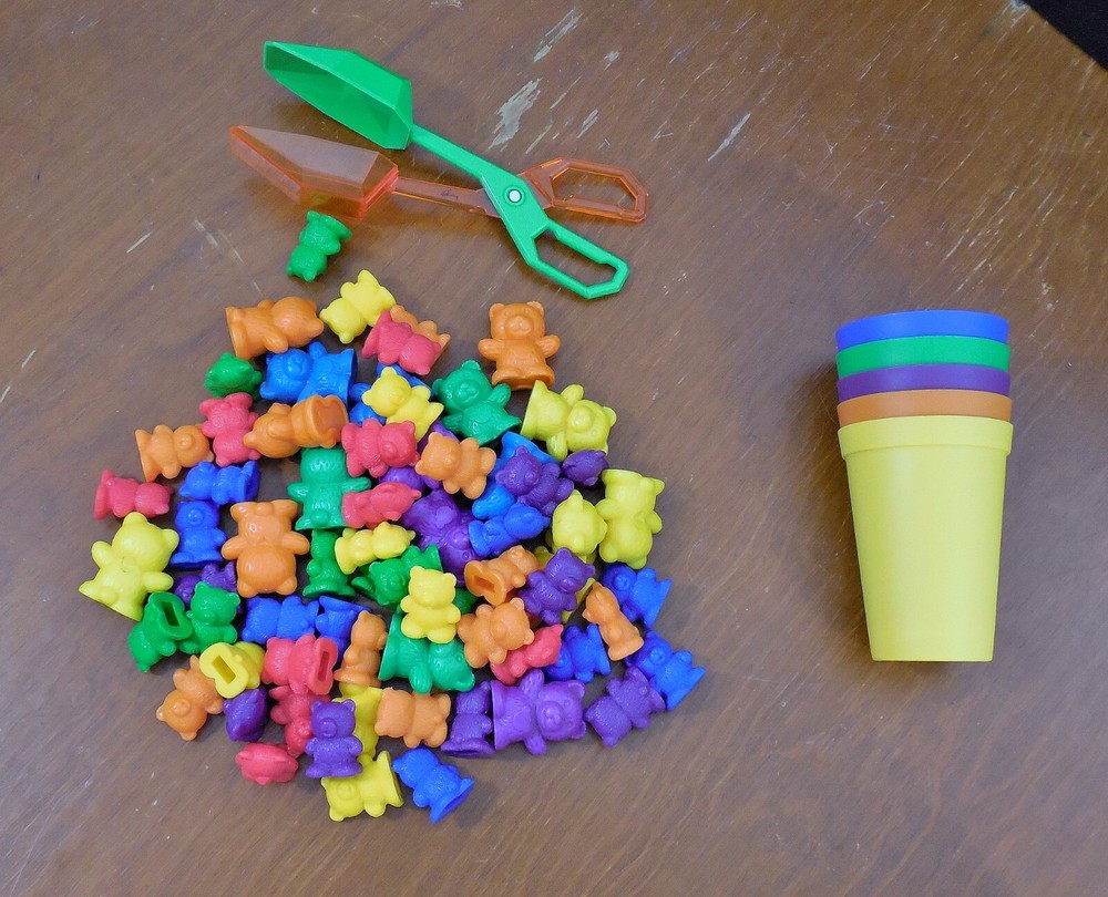 Skoolzy Rainbow Counting Bears Matching Sorting Cups 69 Bears