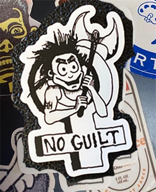 No Guilt Sticker
