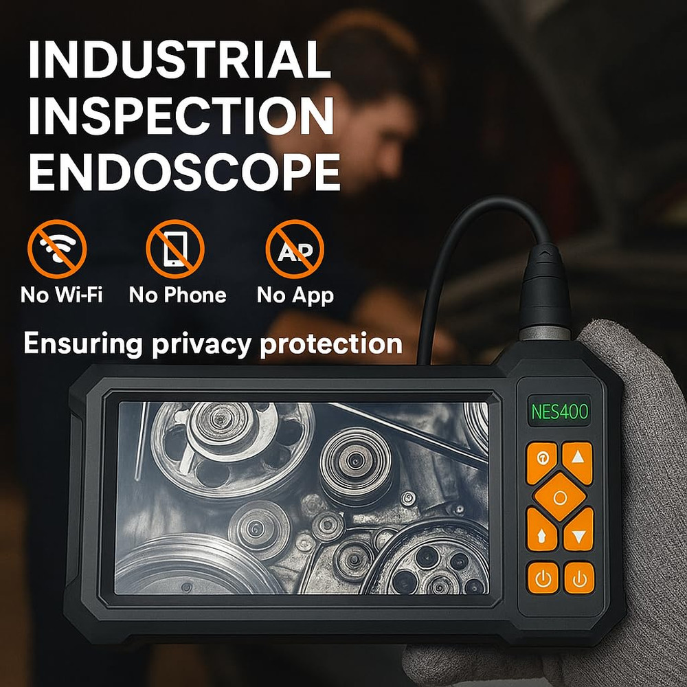 Inspection Endoscope Camera with Light, 1080P HD Borescope Camera with Light, 4.