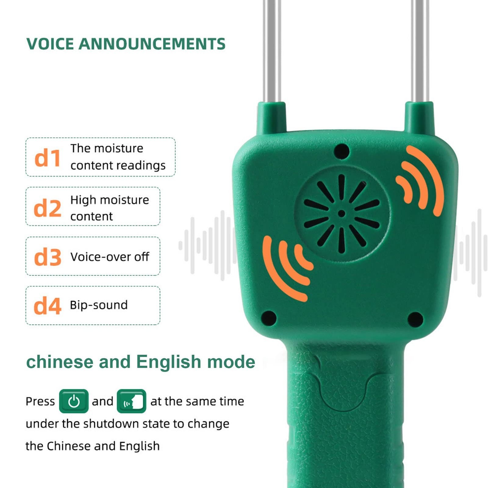 KUIDAMOS Hay Moisture Tester Grain Tester Easy to Operate Hay Moisture Meter ...