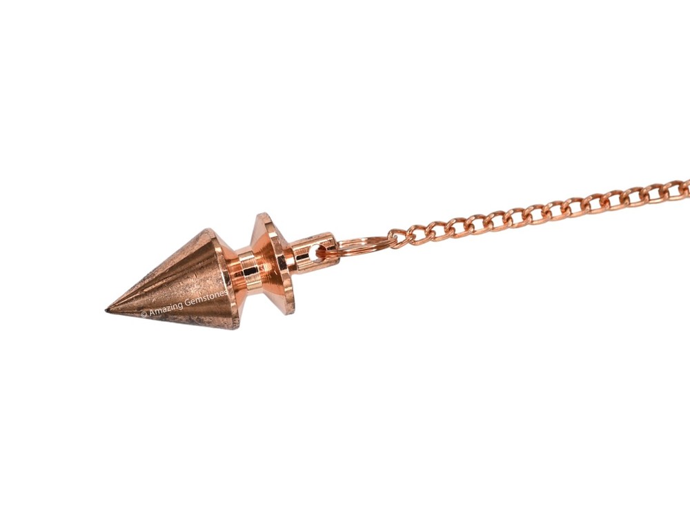 Copper Cone with Ring Plate Steel Copper Pendulum for Divination