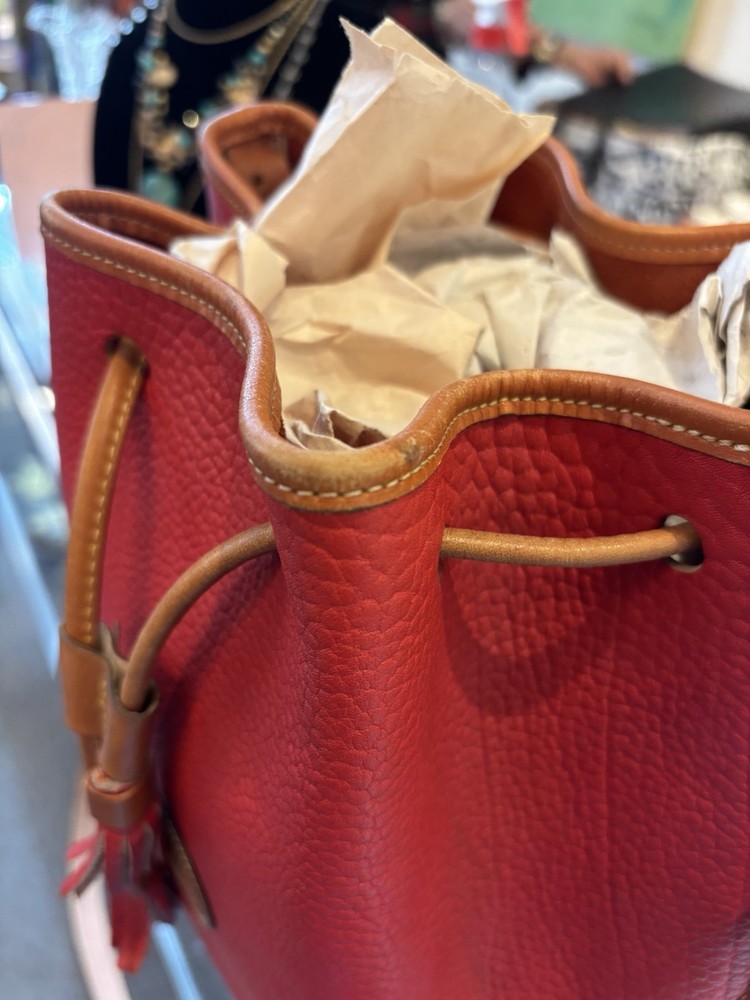 Dooney and Bourke Red Leather Knapsack PURSE