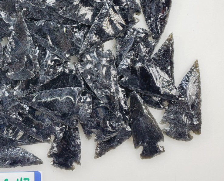 4 Piece 2" Obsidian Arrowheads - Ceremonial - Hand Knapped - RANDOM PICKS