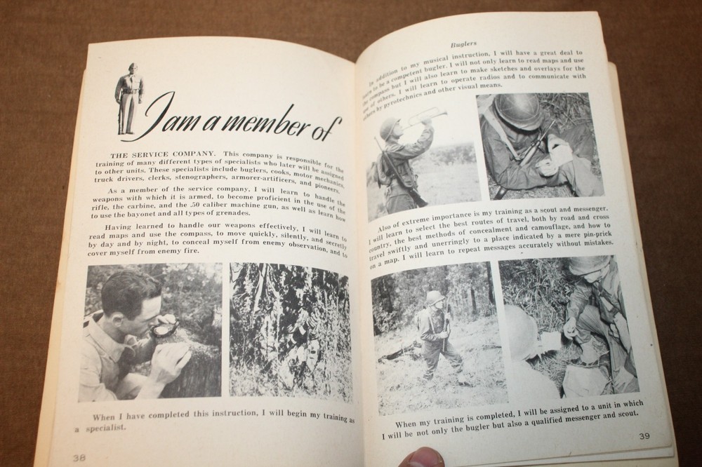 Original WW2 U.S. Army "IRTC" Infantry Training Booklet Named to GI w/Signatures