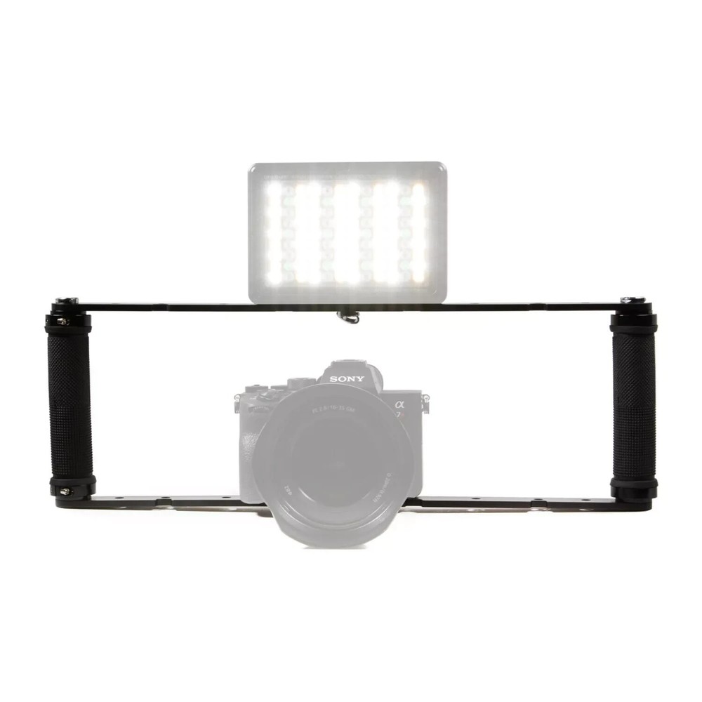 Litra Rectangular Camera Bracket with Two Side Grip (Black)