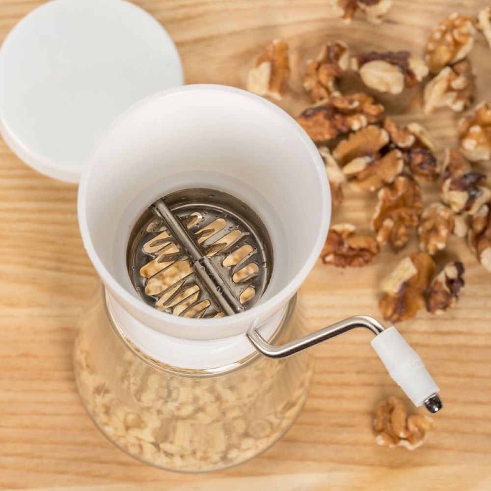 Nut and Chocolate Grinder and Chopper Stainless Steel Blades Glass Jar 1 1/4 Cup