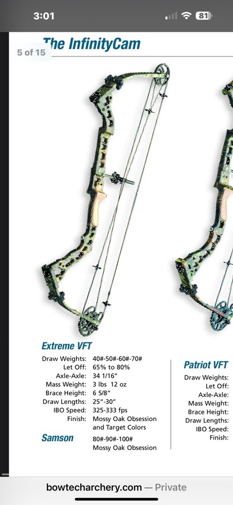 2005 Bowtech Extreme VFT| 25-30 DL| Cracked Bottom Limb