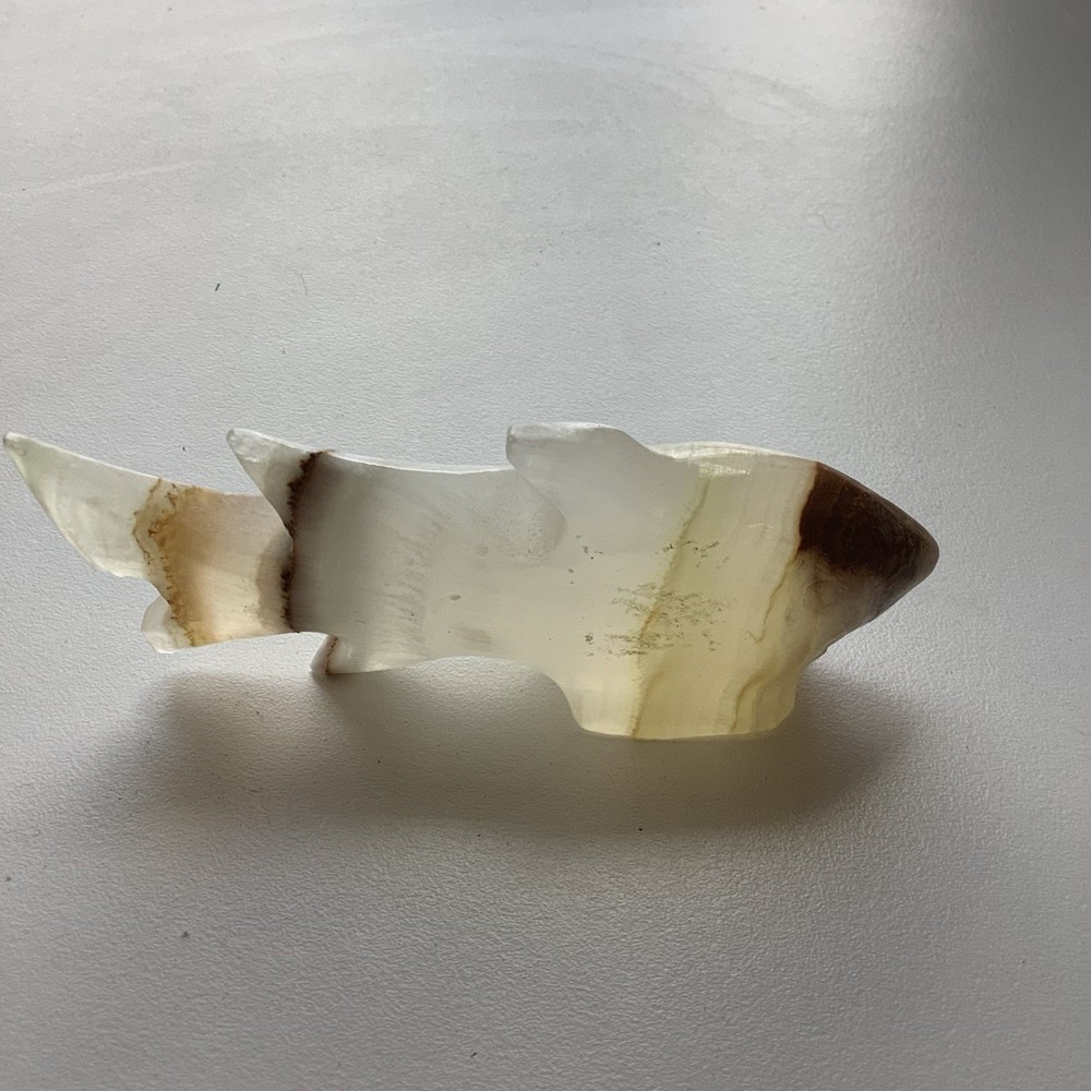 Carved Stone Fish Made Onyx Or Agate