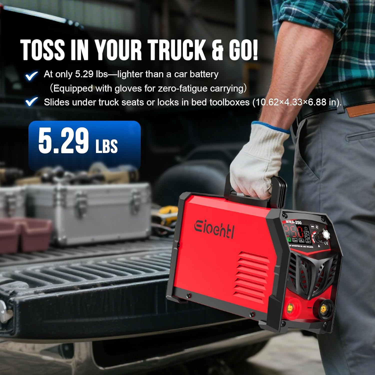 250Amp Stick Welder 110V/220V Dual Voltage, with LED Display ARC Welding Machine