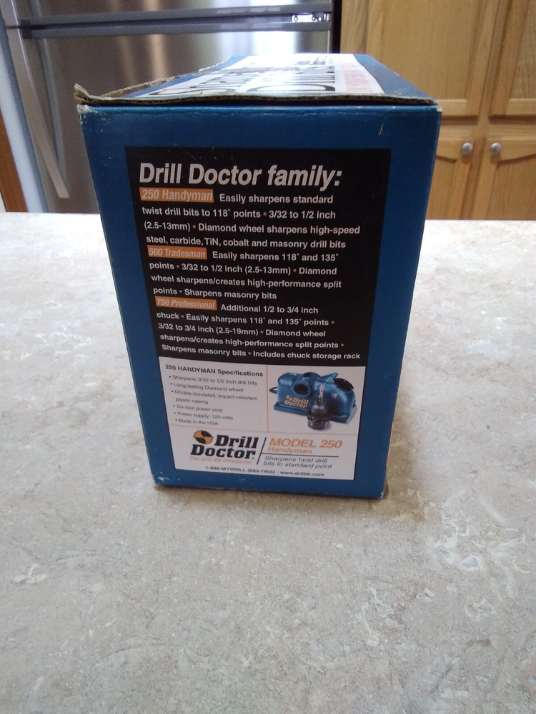 Drill Doctor Bit Sharpener 250 Handy Man Nos