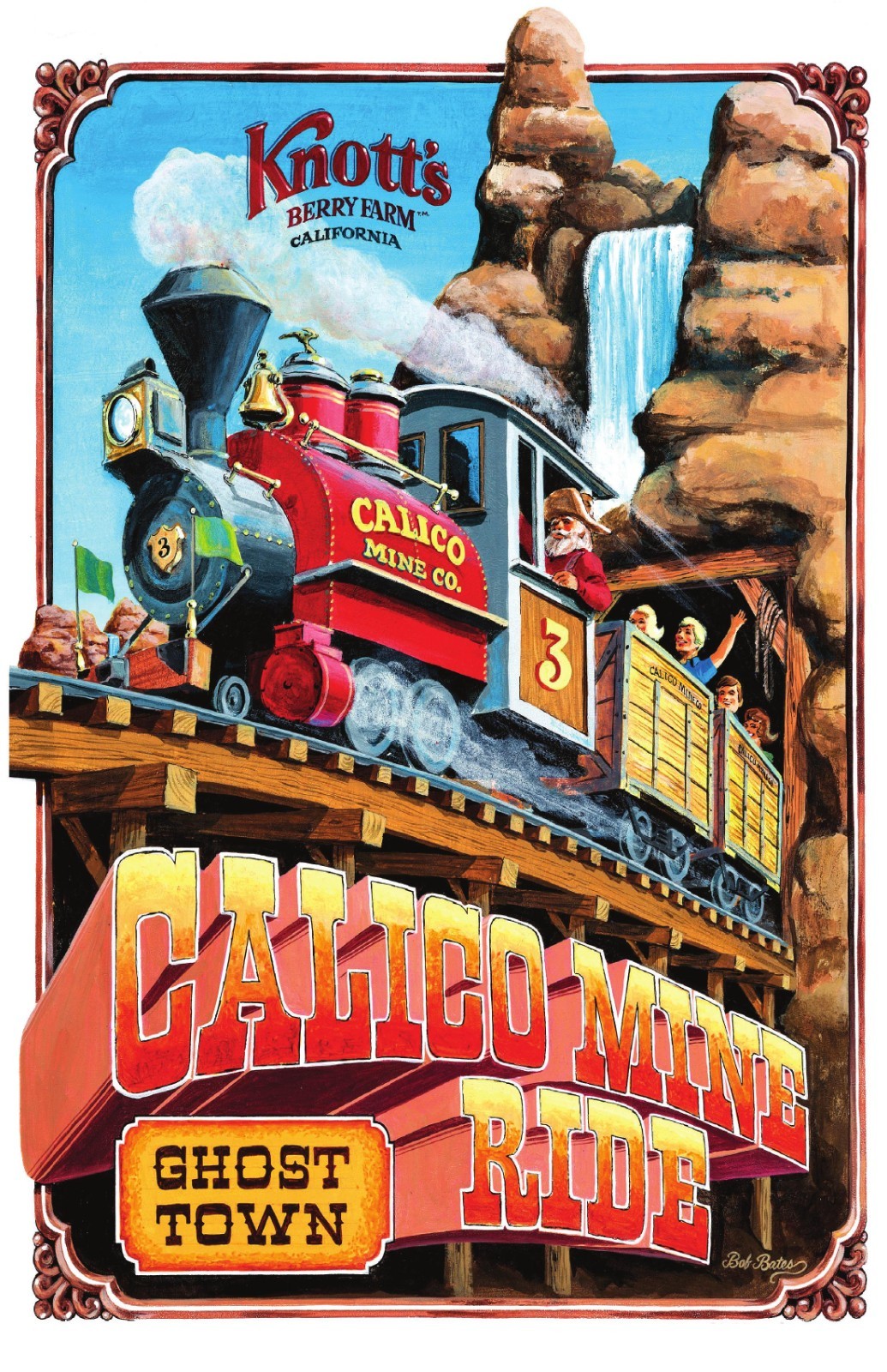 Knotts Berry Farm Calico Mine Train Ghost Town Poster 11x14 11x17 12x18 13x19