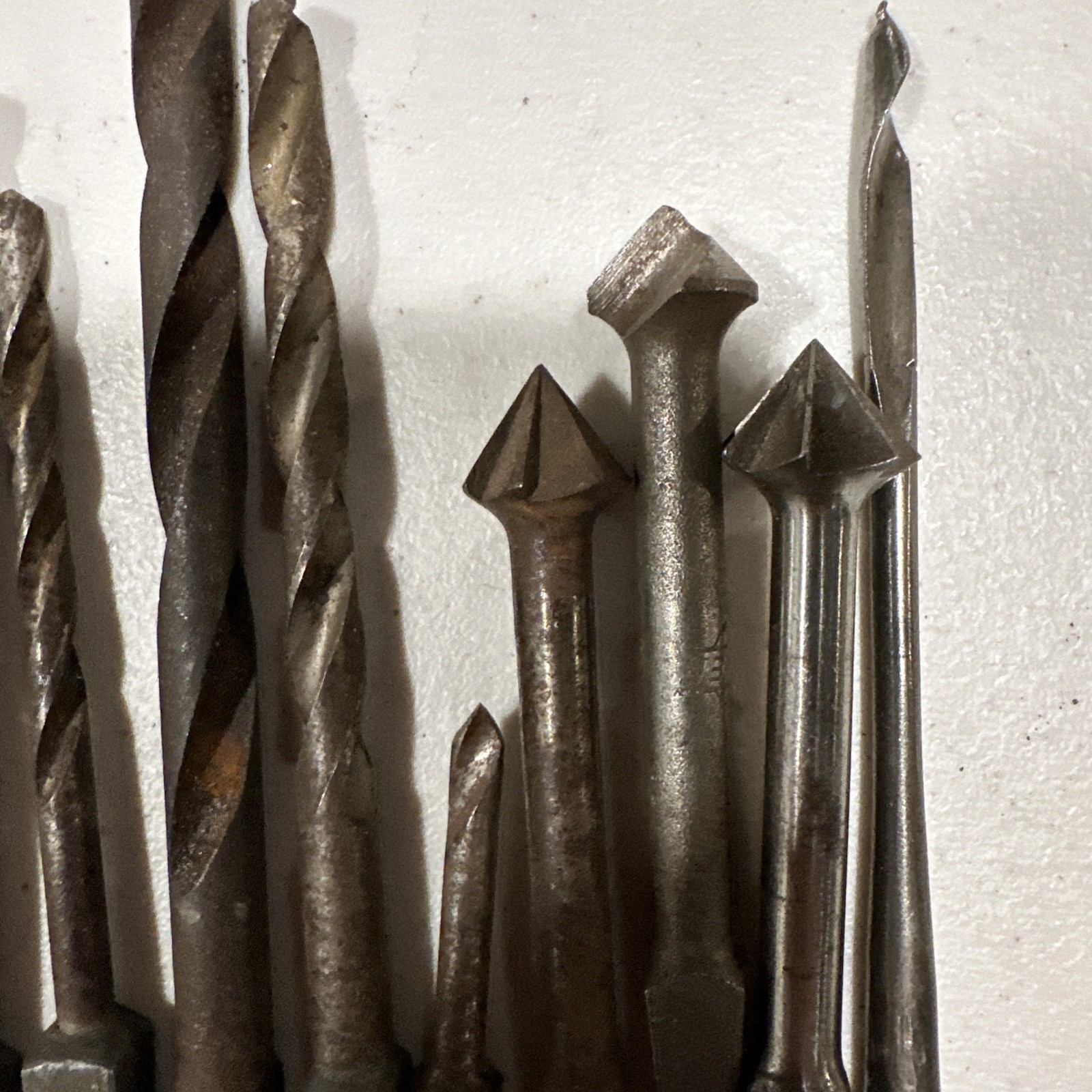 Lot of 11 Mixed Auger Brace Drill Bits & Drivers Flatheads Countersink Twist