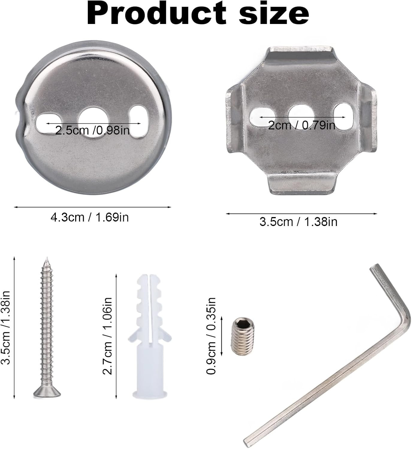 15Pcs Towel Bar Replacement Parts Set Kit, Stainless Steel Shower Bathroom Towel