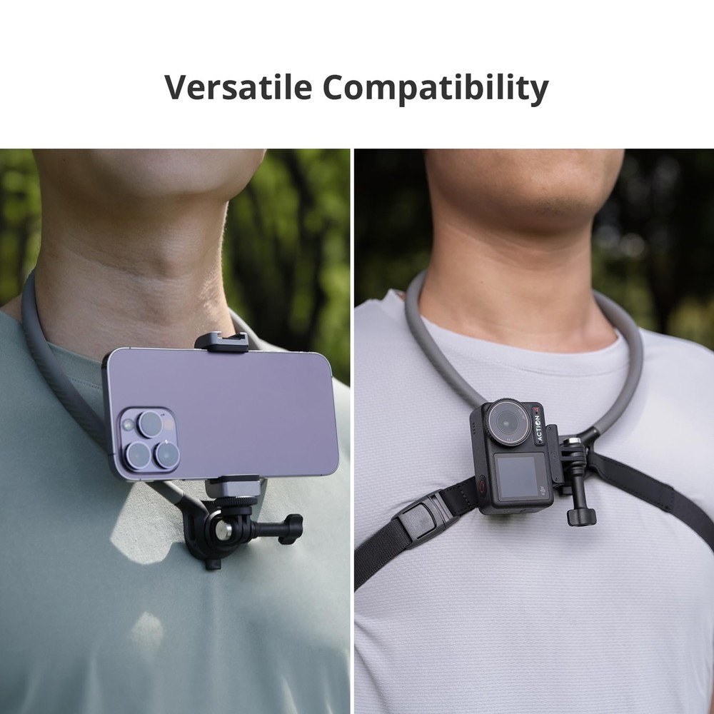 PGYTECH CapLock POV Action Camera Neck Mount, Quick Release & Black