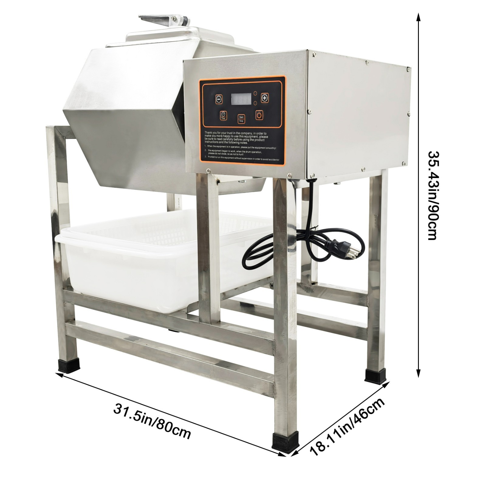 45L 110V Hexagonal Rotatable Meat Vegetable Marinating Machine Food Marinator