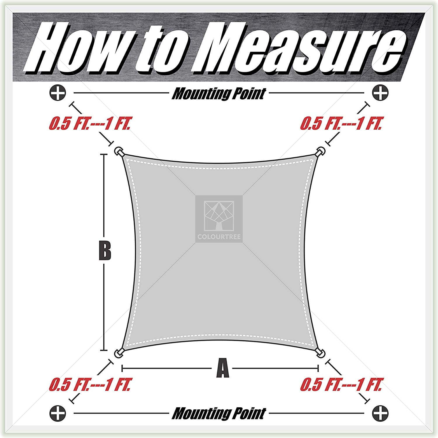 Colourtree Turquoise Custom Size Rectangle Sun Shade Sail Canopy Fabric Cover