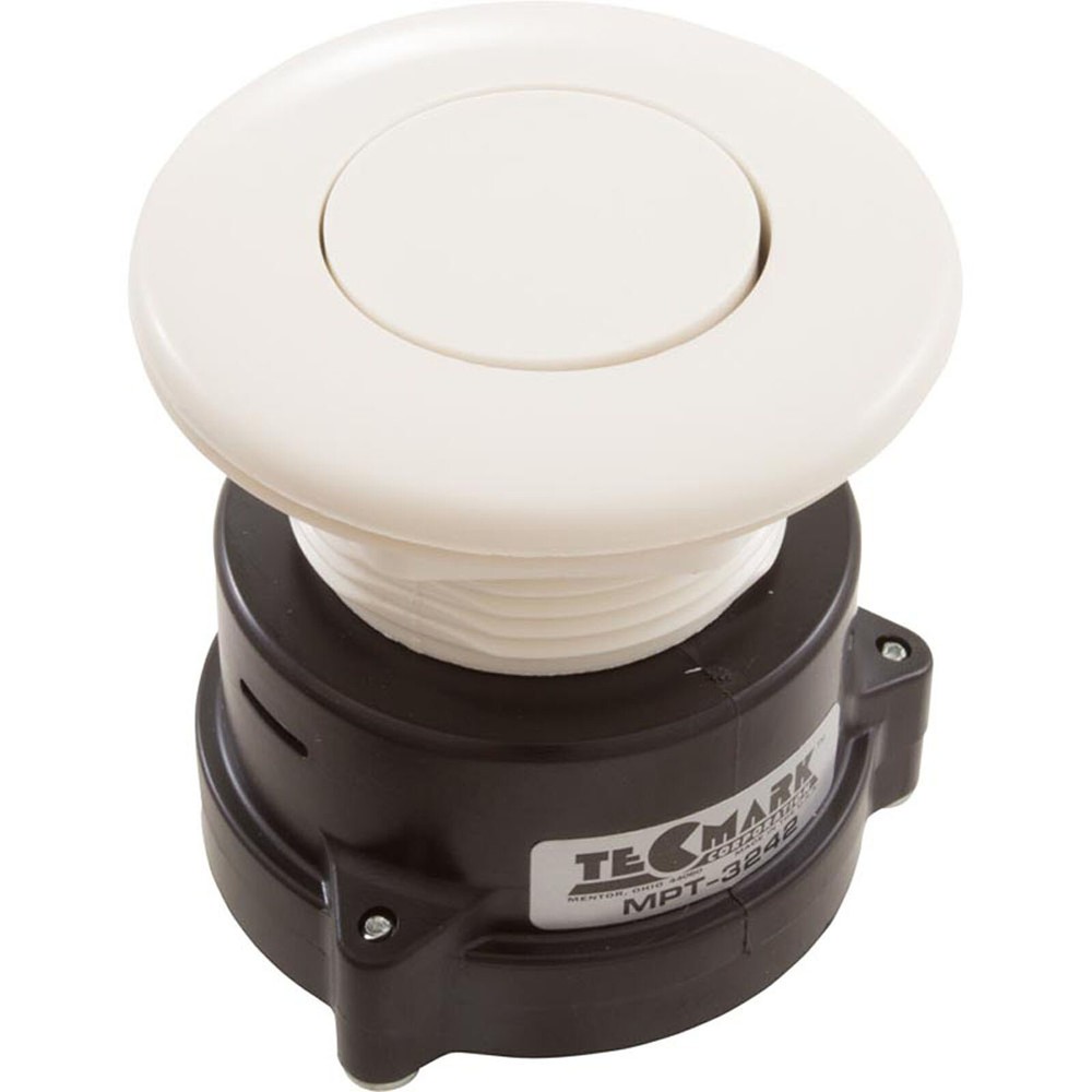 Air Button, TDI 3242, Flush, 1-5/8"hs, 2-9/16"fd, White