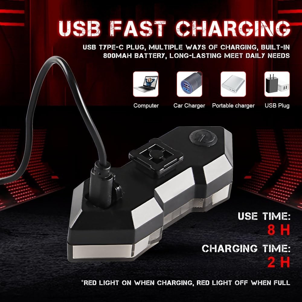 Bike Tail Light with Turn Signals, USB Rechargeable Wireless Remote Control-1...