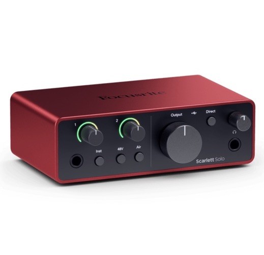 Focusrite Scarlett Solo USB Audio Interface USB-C XLR TRS Phantom Power